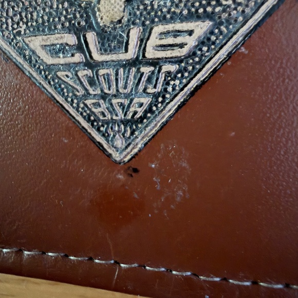 Vintage Cub Scouts BSA Bifold Wallet Brown Leather 1974 - Picture 3 of 16